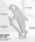 Wallet Sized Stainless Steel Multi Tool Card With Utility Slot And Ruler For Travel And Daily Carry Everyday EDC Gear