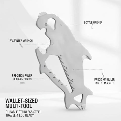 Wallet Sized Stainless Steel Multi Tool Card With Utility Slot And Ruler For Travel And Daily Carry Everyday EDC Gear