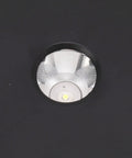 Top view of LED light in Super Sleek Led Rotating Display Stand With Glow Feature Noiseless Turntable For Jewelry And Cosmetics 25cm Black.
