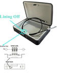 Open view of Water And Fire Resistant Portable Security Case With Solid Steel Build, Resettable Combination Lock, Three Foot Cable