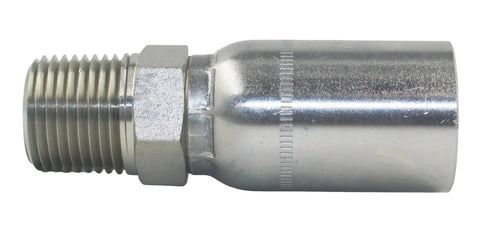 1/4 inch NPT hydraulic hose fittings, durable steel, side view