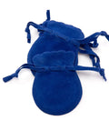 Small Velvet Jewelry Pouch Drawstring Bags Set of 60 for Rings and Earrings Gift Ready Packaging, royal blue with string closure.