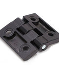 Whisper Quiet Self Closing Black Door Hinges With Double Spring Screws Included Interior Zinc Alloy Cabinet Hinge 47x50mm close-up view