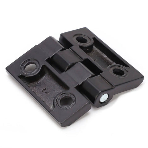 Whisper Quiet Self Closing Black Door Hinges With Double Spring Screws Included Interior Zinc Alloy Cabinet Hinge 47x50mm close-up view