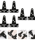 Set of Heavy Duty Black Painted T Shaped Door Hinges Galvanized Steel With Screws 2 Inch for Home Doors, Cabinets, Gates