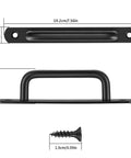Two Pack Barn Door Handles Set Sliding Door Pulls Stainless Steel With Black Finish And Plates dimensions and screw