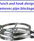 Badass Heavy Duty Steel Drain Cleaning Tape And Rod With Grip Handle Claw For Push Pull Outdoor Clog Removal 20 Meter Length 5cm Width manual cleaning tool design