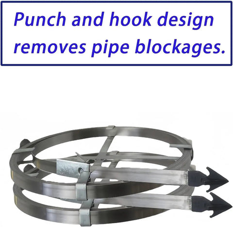 Badass Heavy Duty Steel Drain Cleaning Tape And Rod With Grip Handle Claw For Push Pull Outdoor Clog Removal 20 Meter Length 5cm Width manual cleaning tool design