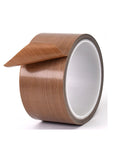 PTFE Teflon High Temperature Tape For Heat Sealers With Nonstick Adhesive, 33 ft roll, brown heavy duty heat resistant fabric