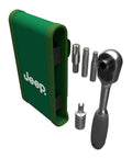 Jeep Wrangler Hard Top And Door Removal Tool Kit With Torx Bits T30 T35 T40 And T50, Ratchet And Storage Pouch, And Handy Black Finish