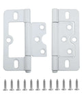 Six Pack 3 Inch Non Mortise Door Hinges With Screws Heavy Duty Stainless For Motorhome RV Camper Trailer Kitchen Bathroom White No Squeak 360 Degree Smooth Swing