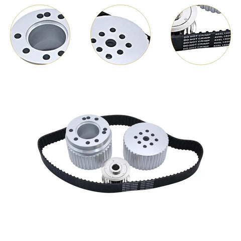 Sweet Aluminum Belt Drive Pulley Kit Replace V Belt Grooves Engine Part For Water Pump Shaft Fits Length Under Five Eighths Inch Works