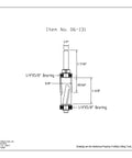 Technical drawing of Mini Mega Flush Trim Router Bit Set With Carbide Tip for precision cutting dimensions.