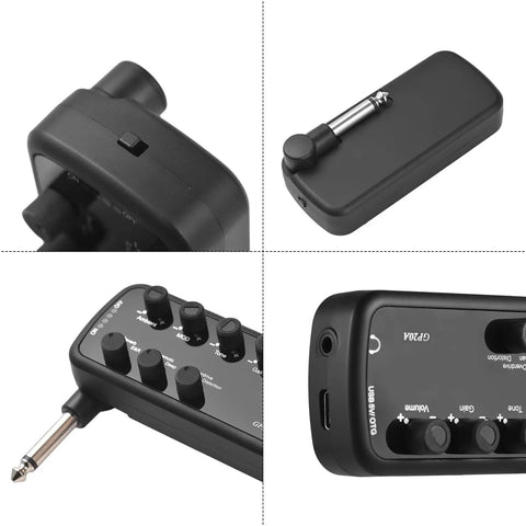 Close-up of Mini Guitar Amp You Can Take Anywhere Portable Headphone Guitar Amp With Three Built In Speaker Simulations Plug And Play