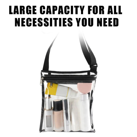 Clear Bag For Stadium Events See Through Purse For Women Transparent Tote With Inner Pocket Holds Phone Keys Wallet And Cosmetics