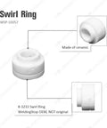 Plasma Cutter Consumables Kit swirl ring 8-3233 made of ceramic for Dynapak 110 PAK 2XT torch welding supplies.
