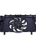 Knockout Direct Swap Tesla Model 3 Radiator Cooling Fan Assembly With Brushless Motor Fits 2017 Through 2021 showing fan blades and mounting frame.