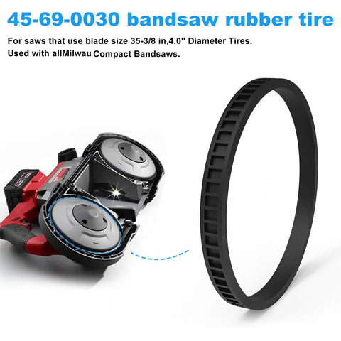 Replacement 4 Inch Rubber Bandsaw Tire Set Pack Of 4 For Compact Saws Fits 2629 20 2629 22 6242 6 2429 20 2429 21XC 45 69 0030