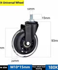 Five Pcs 3 Inch Polyurethane Caster Wheels Silent Rolling Heavy Duty Furniture Casters Smooth As Butter Hella Durable Cart Replacement Parts Built Tough For Easy Gliding Daily Home Or Shop Use, showing dimensions and design features.