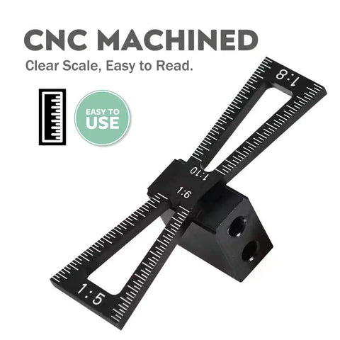 Top Shelf Dovetail Marker Tool For Woodworkers Slick Adjustable Layout Gauge with clear scale for precision layout.