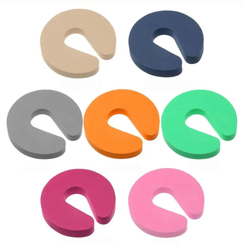 Colorful C Shape Baby Safety Locks Set For Cabinets And Doors Childproof Latches With Tool Free Snap Install Soft Gap Buffer Keeps Doors From Slamming Slows Closing Great For Kidproof Homes 24 Pack