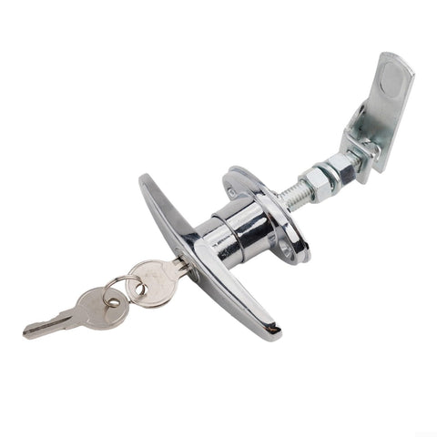Durable Zinc Alloy T Handle Lock With Keys For Truck Cap Camper Shell And Garage Doors Keeps Your Gear Locked Up With This Multi Purpose Secure Latch Kit In Silver Finish For Quick Easy Install Hardware