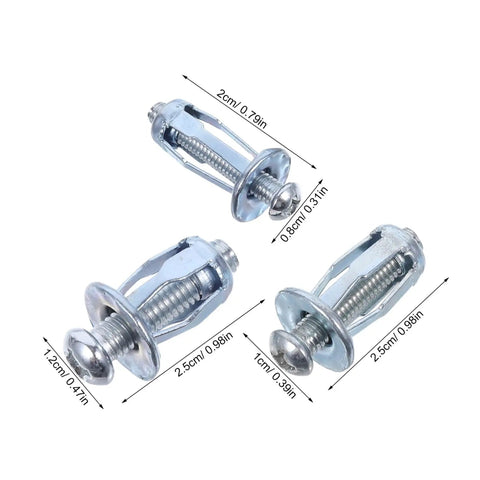 35 Pcs M4 M5 M6 Petal Shape Expansion Nuts And Screws Kit For Hollow Walls Plasterboard Metal Construction With Quick Install And Versatile Use For Home Repairs And Diy Projects, zinc alloy