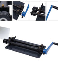 Gear Driven Sheet Metal Bead Roller Machine With 12 Inch Capacity Bench Mounted Bead Roller With 6 Dies Set Manual Wire Press Grey