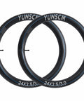 Beefy Fat Bike Inner Tubes 24 X 2.5 To 3.0 With Schrader Valve AV32mm Butyl Rubber Heavy Duty 2-Pack side view