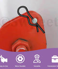 Must-Have 145-Piece Cotter Pin Kit Do-It-All Set With 6 Sizes M1.2x21 M1.5x33 M2x40 M2.5x45 M3x60 M4x85 Zinc Plated Carbon Steel R Clip installed
