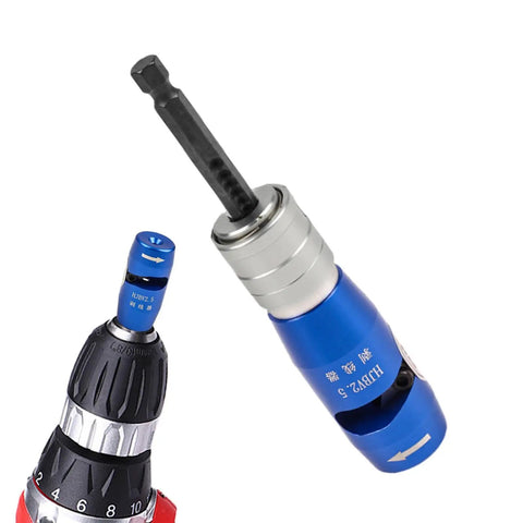 Premium Cord Drill Wire Stripper And Cable Sheathing Crimper Tool For Electrical Pros attached to power drill, showcasing its design.