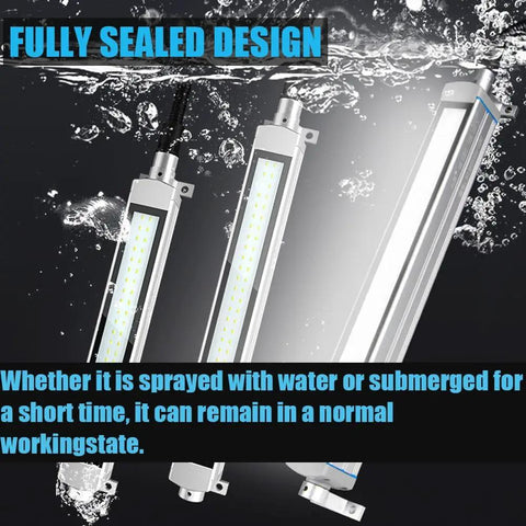 40W LED Tool Light With Adjustable Bracket For Lathe, Workbench, Sewing Machine, showcasing waterproof design