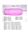 Pro Grade Ceramic Cup Nozzle Set For 17 18 26 And 10N49 Collet Bodies, Five Sixteenth Inch Bore By One And Thirteen Sixteenth Inch Length
