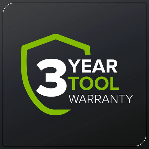 3 year tool warranty badge for 40V 26 Inch Brushless Hedge Trimmer Tool Only With Rotating Rear Handle