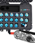 New JST1162 ASF1 Crimping Tool Kit For 12 To 26 AWG Wire With Adjustable Solid Contacts, includes blue plastic connectors.