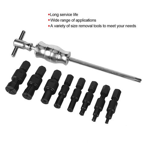 Absolute Beast 9 Piece Internal Bearing Puller Extractor Kit With Slide Hammer And Eight Collets Size 8 To 32 Mm Real Deal For Crushing Out Nasty Blind Holes In Garage Auto Shop Or Home Maintenance Jobs With Carry Case, steel tools