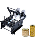 Handheld Adjustable Round Bottle Labeler For Smooth Glue Application Handles Various Sizes And Shapes No Power Needed. Labeling tool with jars.