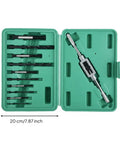 Mycene High-Speed Steel Screw Extractor Set For Stripped Broken Damaged Bolts And Rusty Nuts Includes Heavy Duty Case For Mechanics And DIY Garage Pros To Easily Remove Tough Fasteners With Ease. 11-piece kit in green case, 20 x 28 cm