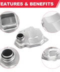 Nissan Transmission Filter And Oil Pan Gasket Kit Fits Altima Rogue Sentra NV200 31728 1XF02 31728 1XF03 5191890AA Replacement Valve Pan Gasket Oil Strainer