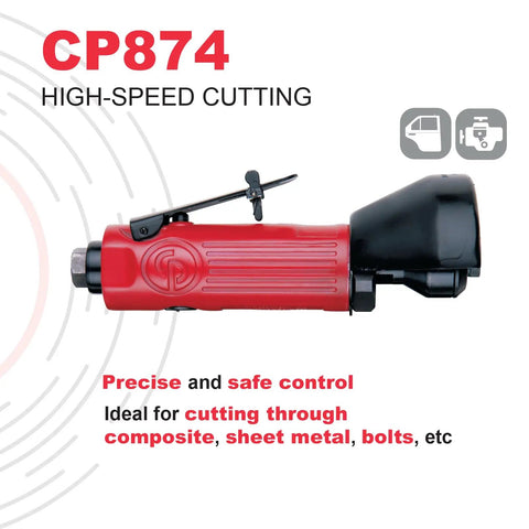 3 Inch Pneumatic Cut Off Tool With 22000 RPM 0.5 HP Adjustable Speed Rear Exhaust Lock Off Trigger For Auto Body Shop Metal Sheet Cutting Fiberglass Pipe Woodworking Demolition And Construction Workhorse