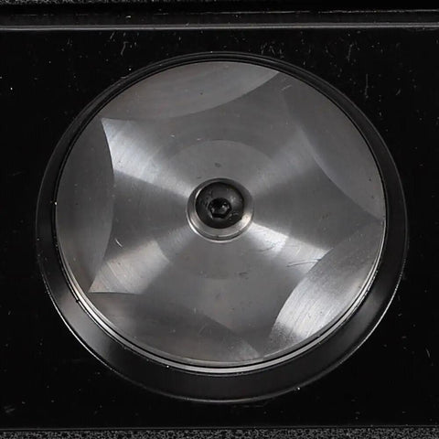 Close-up of Multi Sheet Circle Punch Die Cutter 58mm And 70mm with hardened steel die cast base for badges and scrapbooking.