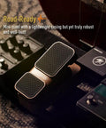 Passive Volume And Expression EXP Pedal For Guitar And Keys Mini 2 In 1 with textured surface on pedal board