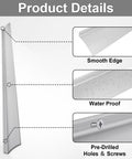 Premium Top Tier 52 Inch Door Drip Guard Aluminum Rain Deflector with smooth edge, waterproof design and pre-drilled holes.
