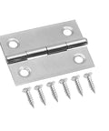 Six Pack 2 Inch Mini Butt Hinges Forged From Premium 304 Stainless Steel with screws for small hobby repairs and toolboxes.