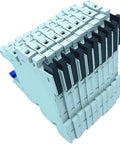 Industrial DIN Rail Relay For Control Panels And Equipment 0730 Model Compatible Beefy Rugged Housing For Dense Panel Layouts In Automation Projects Everyday, stacked DIN rail relay modules