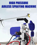 Shop Ready Airless Paint Sprayer With 2500 Watt Motor, high pressure design, copper motor, versatile for interior and exterior painting.