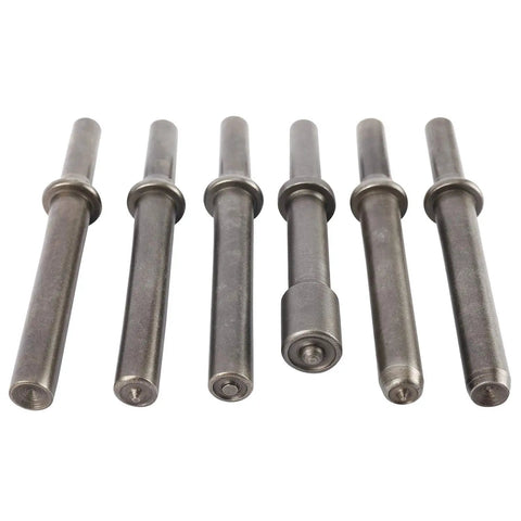 Heavy Duty Pneumatic Air Rivet Hammer Kit with 7 pieces smoothing chisels, steel construction, multiple heads for rivets