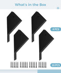 4 Pack Pergola Brackets Heavy Duty Steel For 4x4 Or 4x6 Lumber At 45 Degree Includes Screws And Installation Tools Ideal For Backyard Gazebos Gardens And Sheds Built To Last Outdoors, shown with included screws.