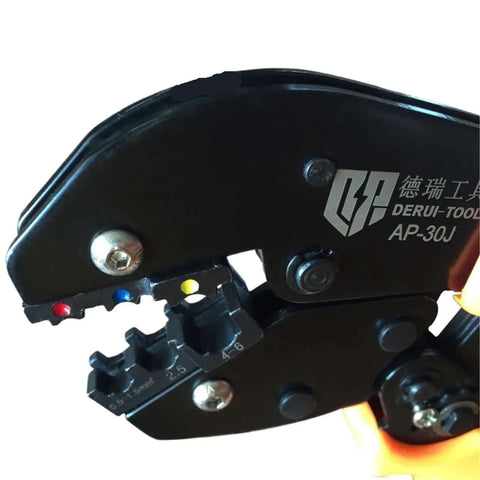 Close-up of Labor-Saving Crimping Pliers For Terminal Crimping Tools 6.5 To 8.8 mm CATV F Type with heavy-duty steel and ergonomic grips.