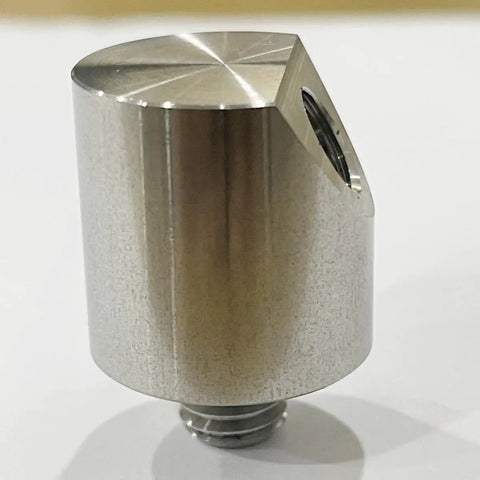 Ceramic Datum Ball M8 Thread With 20mm Diameter 45 Degree Adapter Rod For CNC And CMM Inspection Pro Grade Precision Spherical Datum Sphere For Metrology Pro, angled view
